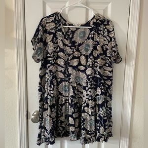 Large floral babydoll dress